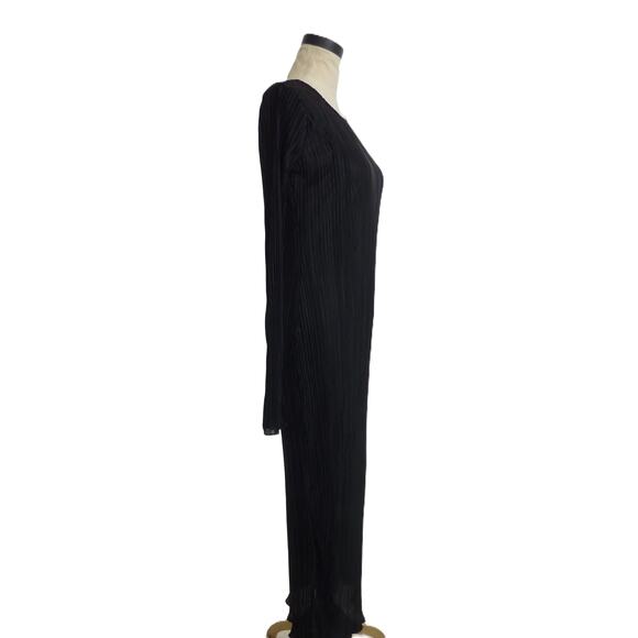 NWT Commense Pleated Maxi Dress in Black - Picture 2 of 7